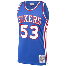 Load image into Gallery viewer, Darryl Dawkins #53 Philadelphia 76ers Royal 1976-77 Hardwood Classics Mens Swingman Jersey