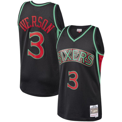 Allen Iverson #3 Philadelphia 76ers 1996-97 Hardwood Classics Christmas Swingan Jersey