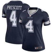 Load image into Gallery viewer, Dak Prescott #4 Dallas Cowboys Women's Navy Legend Jersey