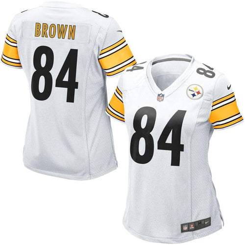 Antonio Brown #84 Pittsburgh Steelers Women's White Game Jersey