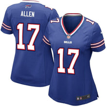 Load image into Gallery viewer, Josh Allen #17 Buffalo Bills Women's Royal Game Jersey