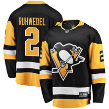 Load image into Gallery viewer, Fanatics Branded Chad Ruhwedel Pittsburgh Penguins Black Home Breakaway Player Jersey