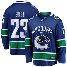 Load image into Gallery viewer, Fanatics Branded Alexander Edler Vancouver Canucks Blue Breakaway Player Jersey