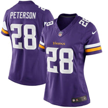 Load image into Gallery viewer, Adrian Peterson #28 Minnesota Vikings Women&#39;s Purple Limited Jersey