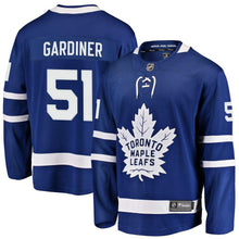 Load image into Gallery viewer, Fanatics Branded Jake Gardiner Toronto Maple Leafs Blue Breakaway Player Jersey