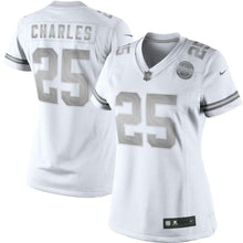 Load image into Gallery viewer, Jamaal Charles #25 Kansas City Chiefs Women's White Platinum Jersey