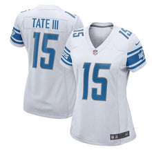 Load image into Gallery viewer, Golden Tate #15 Detroit Lions Women's White/Blue 2017 Game Jersey