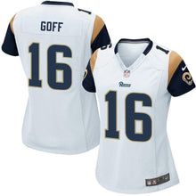 Load image into Gallery viewer, Jared Goff #16 Los Angeles Rams Women's White Game Jersey