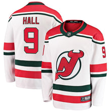 Load image into Gallery viewer, Fanatics Branded Taylor Hall New Jersey Devils White Alternate Breakaway Player Jersey