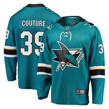 Load image into Gallery viewer, Fanatics Branded Logan Couture San Jose Sharks Teal Breakaway Jersey