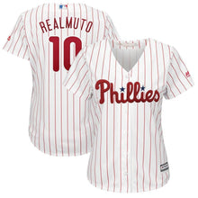 Load image into Gallery viewer, JT Realmuto #10 Philadelphia Phillies Women's White Home Cool Base Player