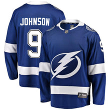 Load image into Gallery viewer, Fanatics Branded Tyler Johnson Tampa Bay Lightning Blue Home Breakaway Player Jersey