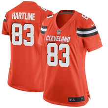 Load image into Gallery viewer, Brian Hartline #83 Cleveland Browns Women's Orange Game