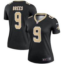 Load image into Gallery viewer, Drew Brees #9 New Orleans Saints Women's Black Legend Jersey