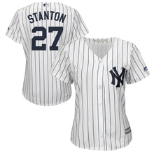 Load image into Gallery viewer, Giancarlo Stanton #27 New York Yankees Women's White Cool Base Player Jersey