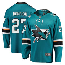 Load image into Gallery viewer, Fanatics Branded Joonas Donskoi San Jose Sharks Teal Breakaway Jersey