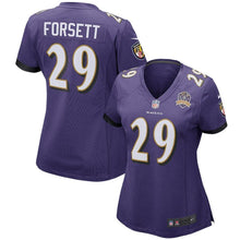 Load image into Gallery viewer, Justin Forsett #29 Baltimore Ravens Women's Purple Patch Game Jersey