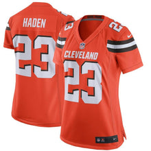 Load image into Gallery viewer, Joe Haden #23 Cleveland Browns Women's Orange Game Jersey