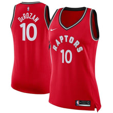 Load image into Gallery viewer, DeMar DeRozan #10 Toronto Raptors Women's Red Swingman Jersey - Icon Edition
