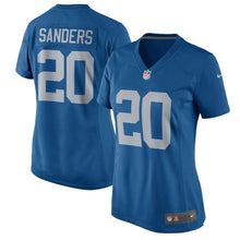 Load image into Gallery viewer, Barry Sanders #20 Detroit Lions Women's Blue 2017 Throwback Retired