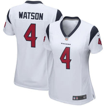 Load image into Gallery viewer, Deshaun Watson #4 Houston Texans Women's White Game Jersey