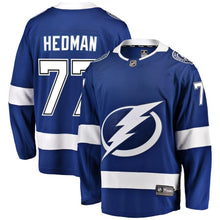 Load image into Gallery viewer, Fanatics Branded Victor Hedman Tampa Bay Lightning Blue Home Breakaway Player Jersey