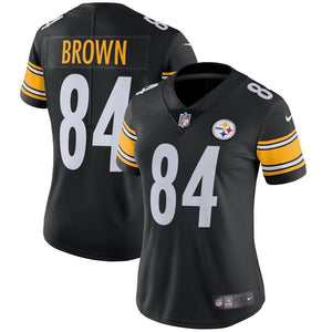 Antonio Brown #84 Pittsburgh Steelers Women's Black Vapor Untouchable Limited Player Jersey