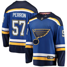 Load image into Gallery viewer, Fanatics Branded David Perron St. Louis Blues Blue Breakaway Player Jersey