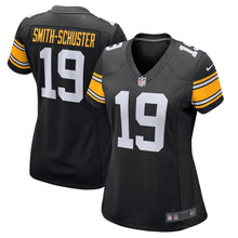 Load image into Gallery viewer, JuJu Smith-Schuster #19 Pittsburgh Steelers Women's Black Alternate Game Jersey