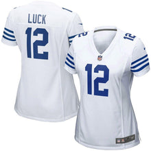 Load image into Gallery viewer, Andrew Luck #12 Indianapolis Colts Women&#39;s White Game Day Jersey