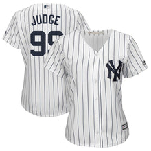 Load image into Gallery viewer, Aaron Judge #28 New York Yankees Women&#39;s White Plus Size Home Cool