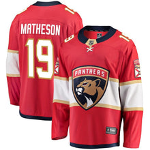 Load image into Gallery viewer, Fanatics Branded Mike Matheson Florida Panthers Red Breakaway Jersey