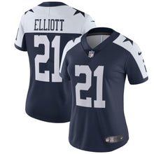 Load image into Gallery viewer, Ezekiel Elliott #21 Dallas Cowboys Women's Navy Alternate Vapor Untouchable