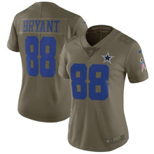 Load image into Gallery viewer, Dez Bryant #88 Dallas Cowboys Women's Olive Salute to Service Limited Jersey