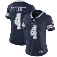 Load image into Gallery viewer, Dak Prescott #4 Dallas Cowboys Women's Navy Vapor Untouchable Limited Jersey