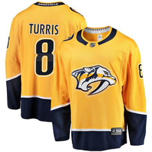 Load image into Gallery viewer, Fanatics Branded Kyle Turris Nashville Predators Gold Breakaway Player Jersey