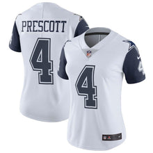 Load image into Gallery viewer, Dak Prescott #4 Dallas Cowboys Women's White Vapor Untouchable Color Rush