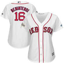 Load image into Gallery viewer, Andrew Benintendi #16 Boston Red Sox Women&#39;s White 2017 Postseason