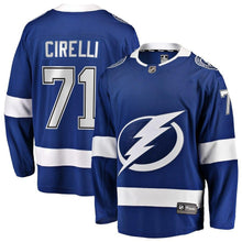 Load image into Gallery viewer, Fanatics Branded Anthony Cirelli Tampa Bay Lightning Blue Home Breakaway Player Jersey