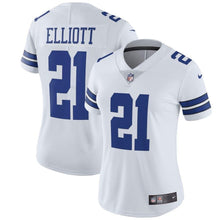Load image into Gallery viewer, Ezekiel Elliott #21 Dallas Cowboys Women's White Vapor Untouchable Limited Jersey