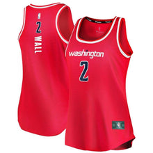 Load image into Gallery viewer, John Wall #2 Washington Wizards Women's Red Fast Break Tank Jersey - Icon Edition