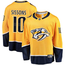 Load image into Gallery viewer, Fanatics Branded Colton Sissons Nashville Predators Gold Breakaway Player Jersey